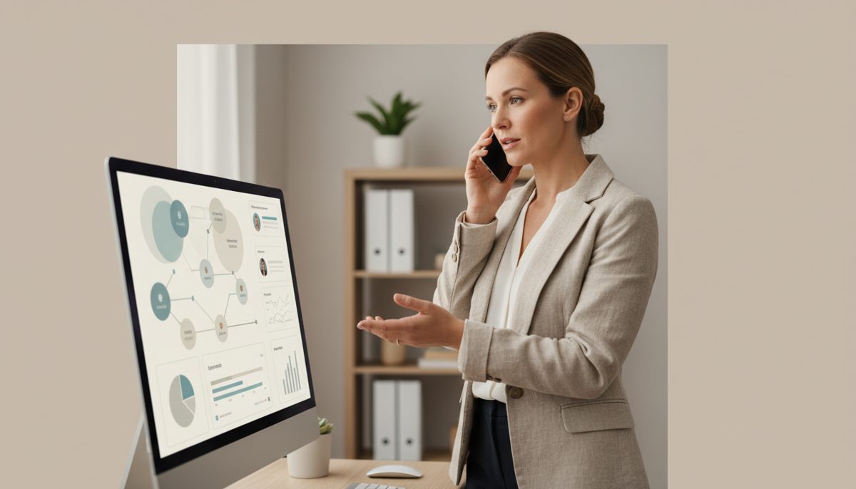 Small Texas business owner reviewing health coverage options on a computer