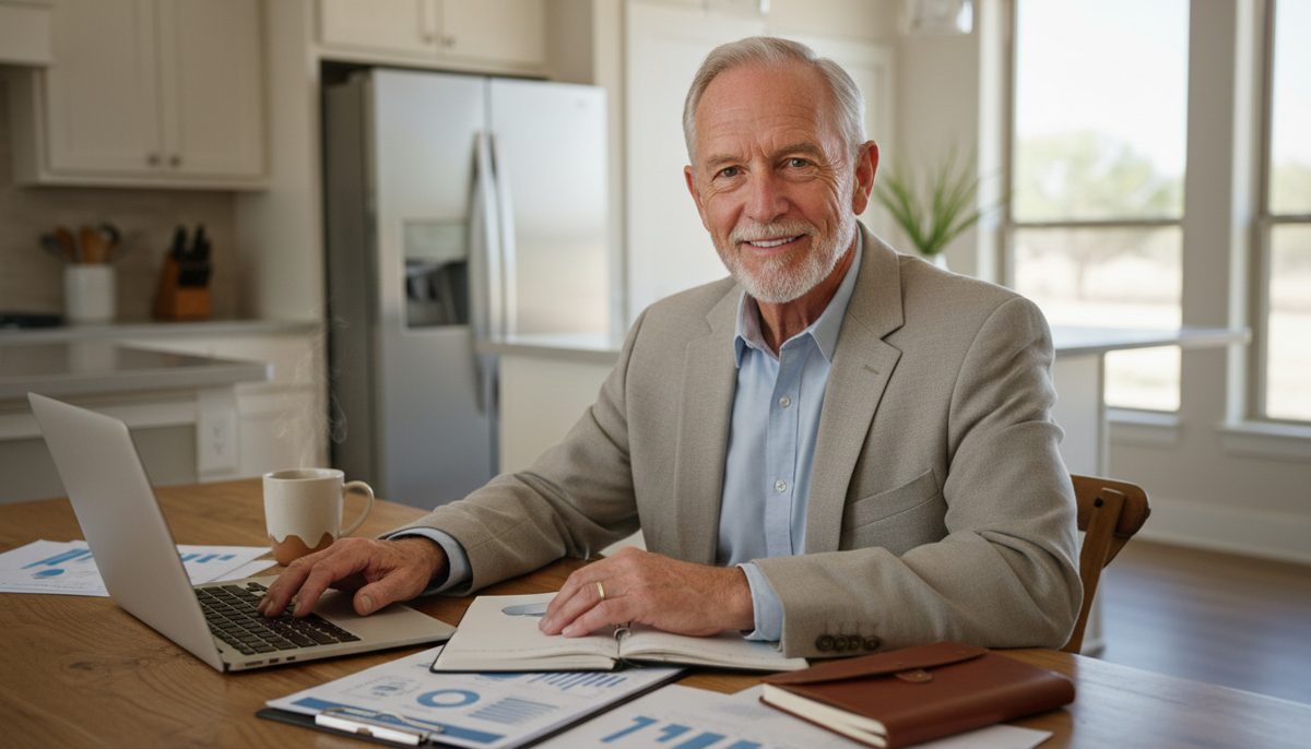 Senior reviewing hospital costs