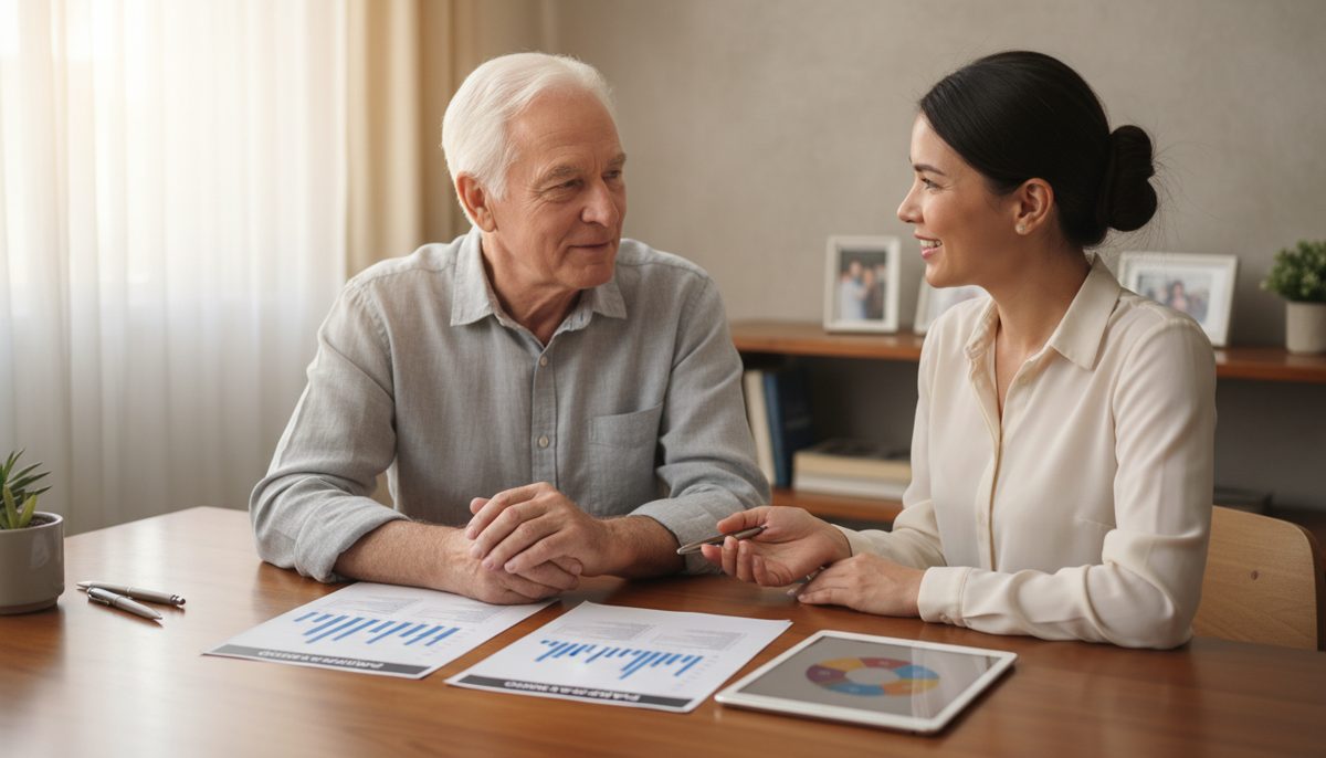 Senior reviewing Medicare plan options